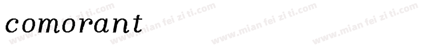 comorant semibold italic字体转换